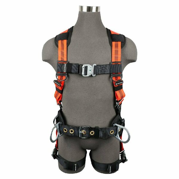 Safewaze V-Line Construction Harness: 3D, QC Chest, QC Legs FS99160-E-QC